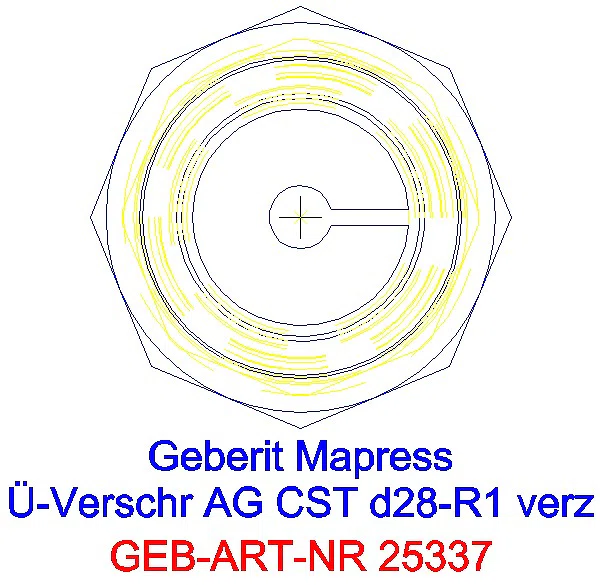 GE Mapress C-Stahl Übergangs- verschraubung mit AG d28-R1 verzinkt_25337_L