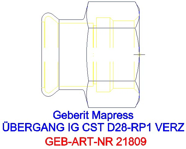 GE Mapress C-Stahl Übergang mit IG d28-Rp1 verzinkt_21809_G