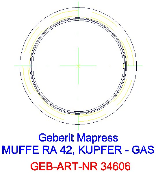 GE Mapress Kupfer Muffe (Gas) d42_34606_L