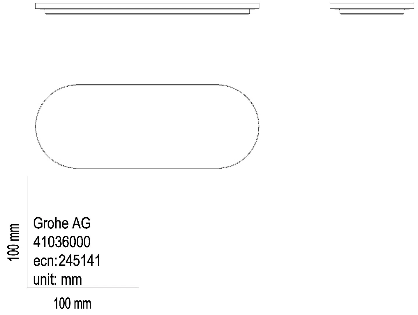 GROHE Seifenschale Selection 41036 Glas für Halter 41035 klarglas