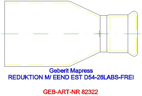 GE Mapress Edelstahl Reduktion mit Einschubende (LABS-frei) d54-28_82322_L
