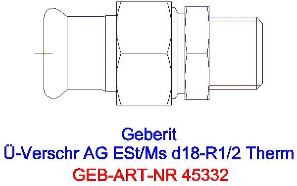 GE Mapress Therm Übergangsverschr. mit AG d18-R1/2_45332_A
