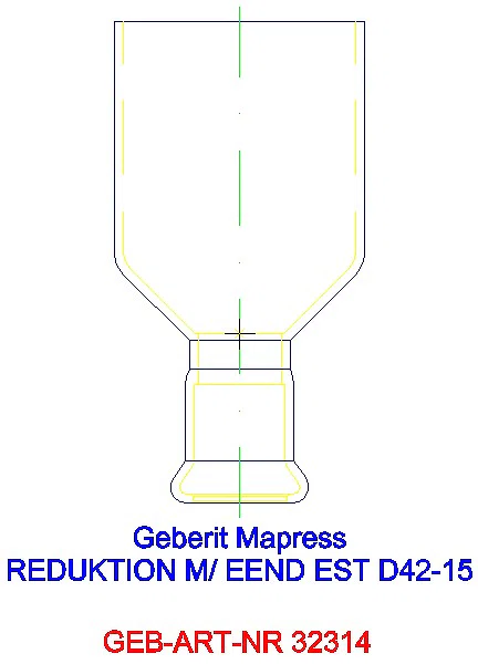 GE Mapress Edelstahl Reduktion mit Einschubende d42-15_32314_G