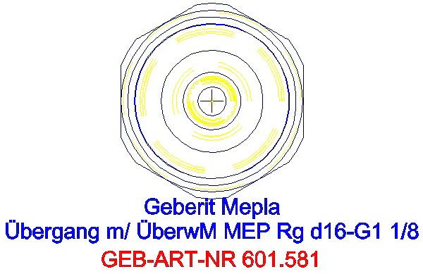 GE Mepla Übergang mit Überwurfmutter Rg d16-G1 1/8_601.581.00.5_L