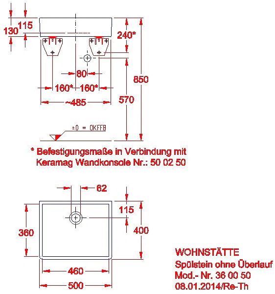 Publica Mehrzweckbecken, 50x14x40cm ohne Überlauf, weiß_kgv_wohnst_360050