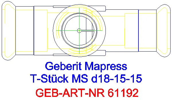 GE Mapress C-Stahl T-Stück reduziert Ms d18-15-15_61192_G