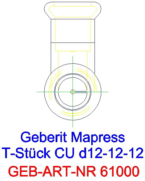 GE Mapress Kupfer T-Stück egal d12-12-12_61000_L