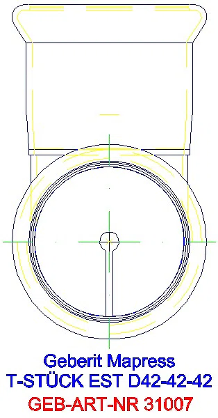 GE Mapress Edelstahl T-Stück egal d42-42-42_31007_L