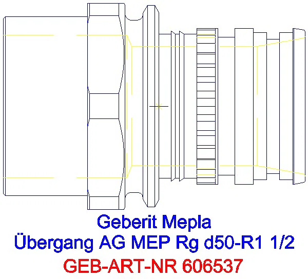 GE Mepla Übergang mit AG d50-R1 1/2_606.537.00.5_A
