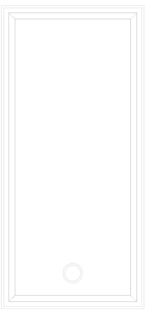 KALDEWEI CAYONOPLAN MIT WANNENTRÄGER EXTRAFLACH Duschfläche, 800x1700x40 mm, Modell-Nr: 2223-5