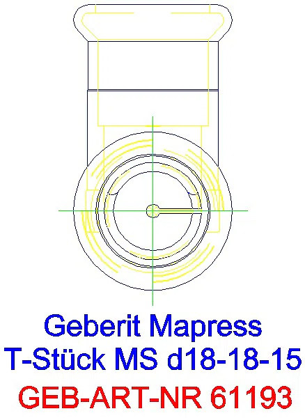 GE Mapress C-Stahl T-Stück reduziert Ms d18-18-15_61193_L