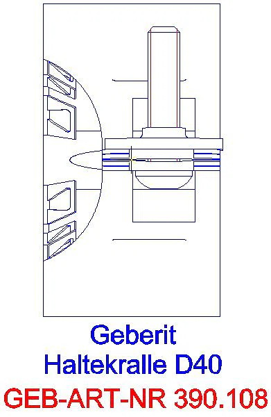 GE Silent-PP Haltekralle d40_390.108.14.1_A