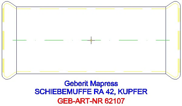 GE Mapress Kupfer Schiebemuffe d42_62107_A