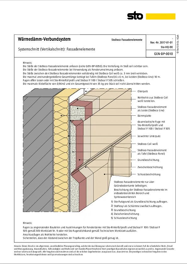 StoTherm Systeme - StoDeco Fassadenelemente