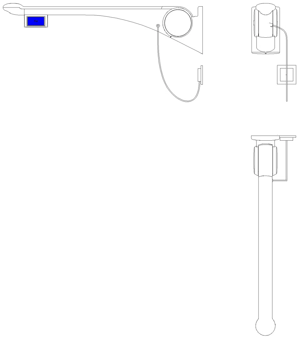 HEWI Stützklappgriff Premium,850 mm, re Spülausl.(E-Ausf.) weiß hgl-wem