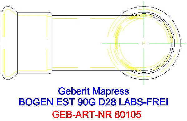 GE Mapress Edelstahl Bogen 90Gr d28 (LABS-frei)_80105_G