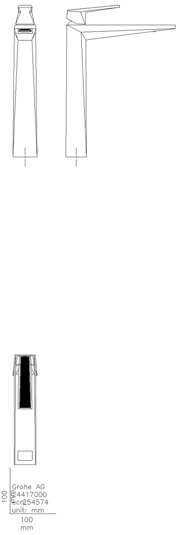 GROHE EH-WT-Batt. Allure Bril. PC 24417 XL-Size Griff Rändelstr. hard grap. geb.