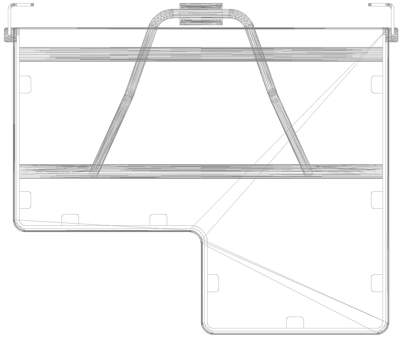 HEWI Duschklappsitz, L-förmig (USA), li, Edelstahl,B:26 inch,T:22 13/16 inch