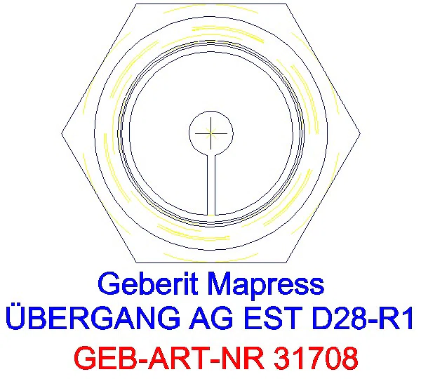 GE Mapress Edelstahl Übergang mit AG d28-R1_31708_L
