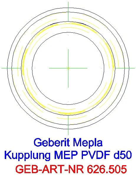 GE Mepla Kupplung PVDF d50_626.505.00.5_L