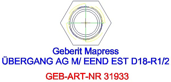 GE Mapress Edelstahl Übergang mit AG und Einschubende d18-R1/2_31933_L