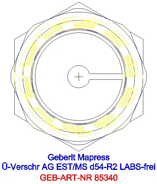 GE Mapress Edelstahl Übergangsverschr. mit AG (LABS-frei) d54-R2_85340_L