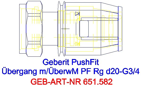 GE PushFit Übergang mit Überwurfmutter Rg d20-G3/4_651.582.00.1_L