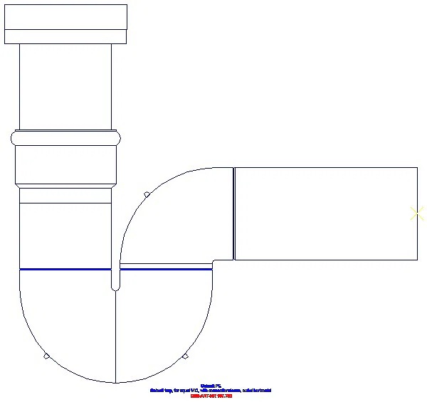 GE Geruchsverschluss für Hock-WC Abgang horizontal d110_167.733.16.1_A