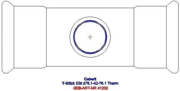 GE Mapress Therm T-Stück reduziert d76.1-42-76.1_41232_G