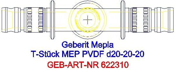 GE Mepla T-Stück egal PVDF d20-20-20_622.310.00.5_G