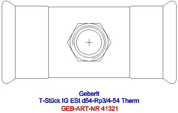 GE Mapress Therm T-Stück mit IG d54-Rp3/4-54_41321_G