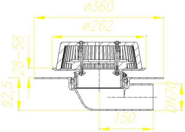DALLMER Power-Notablauf 86 D PVC, DN 70