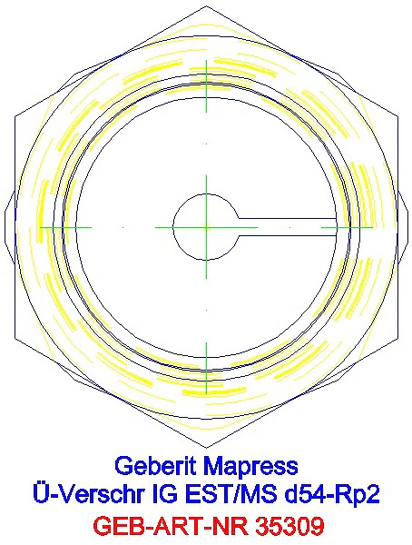 GE Mapress Edelstahl Übergangsverschr. mit IG d54-Rp2_35309_L