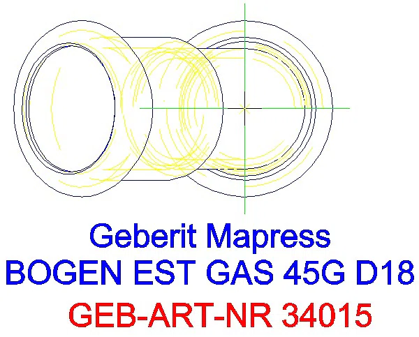 GE Mapress Edelstahl Bogen 45Gr d18 (Gas)_34015_G