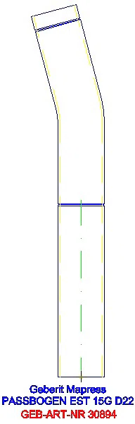 GE Mapress Edelstahl Passbogen 15Gr d22_30894_A