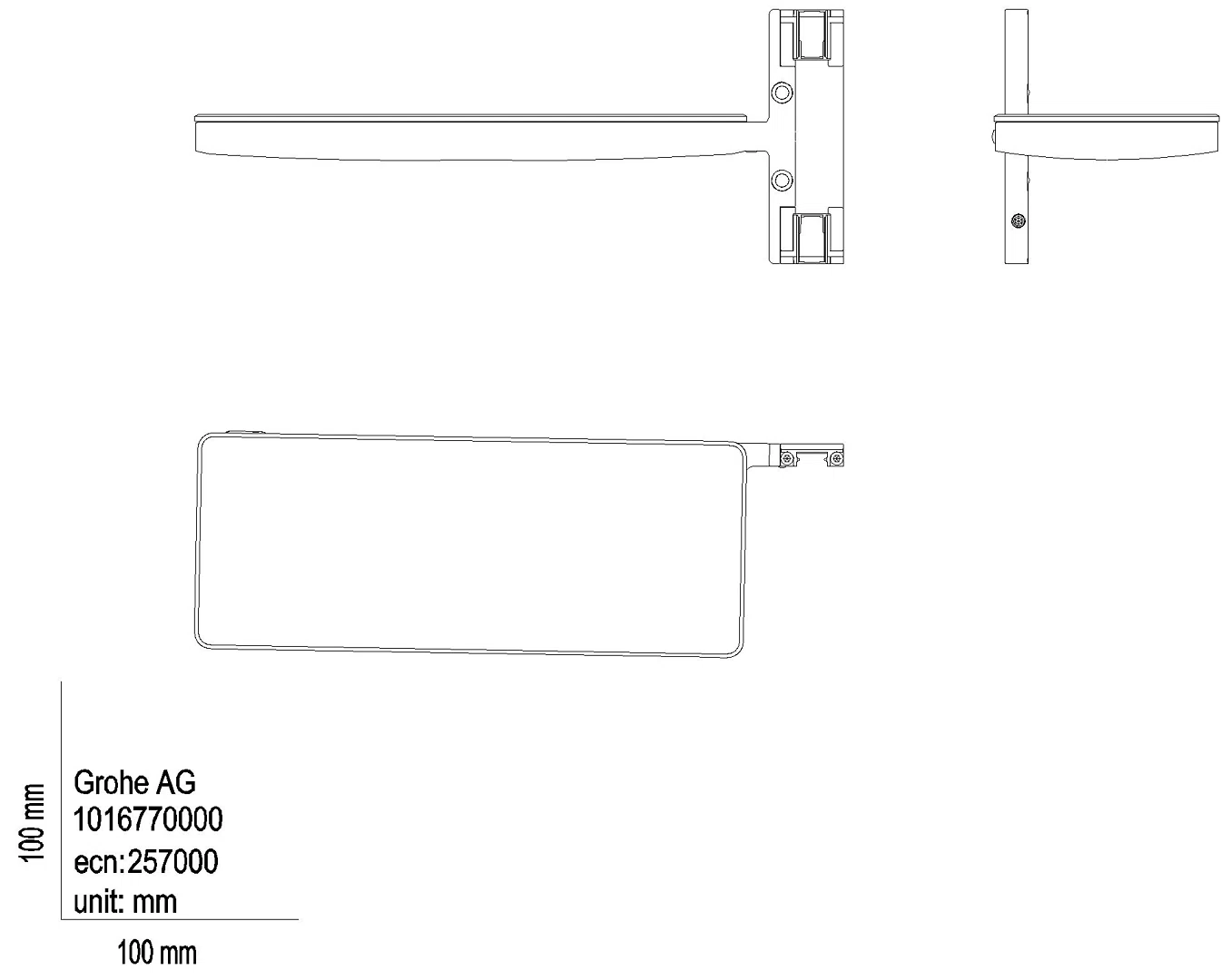 GROHE Ablage Rainshower Aqua 101677 für RSH Aqua Pure DS cool sunrise geb.