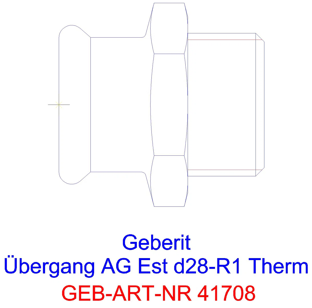 GE Mapress Therm Übergang mit AG d22-R3/4_41708_g