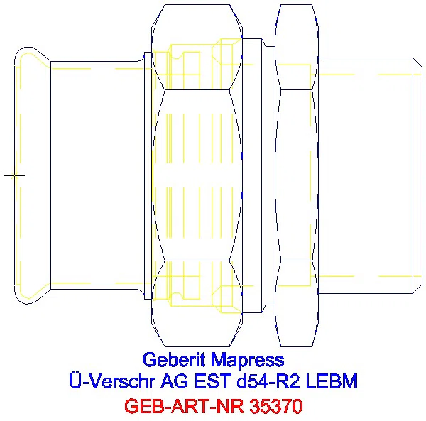GE Mapress Edelstahl Übergangsverschr. mit AG ÜM aus ESt d54-R2_35370_A