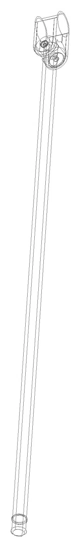 HEWI Bod-St. f.SKG 950.50.,L:643mm, Edst., Anb.farb. signalweiß