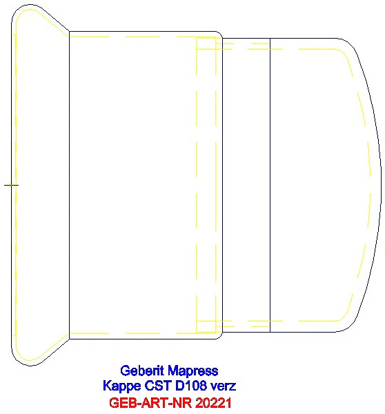 GE Mapress C-Stahl Kappe d108 verzinkt_20221_G