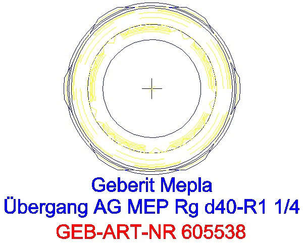 GE Mepla Übergang mit AG Rg d40-R1 1/4_605.538.00.5_L