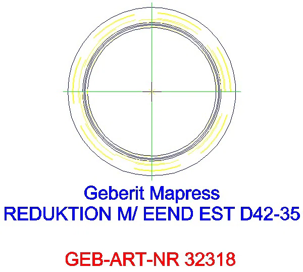 GE Mapress Edelstahl Reduktion mit Einschubende d42-35_32318_A