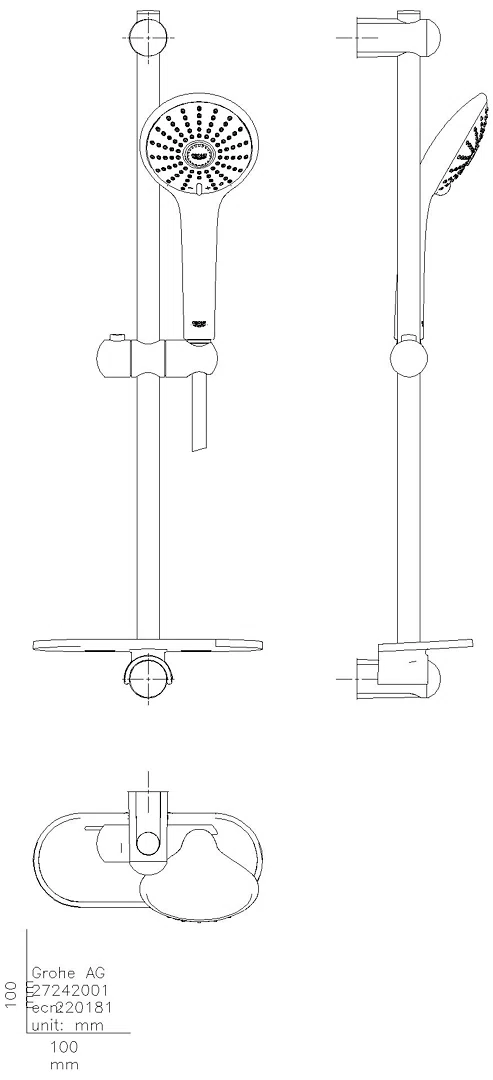 GROHE Brausegarnitur Euphoria 110 Duo 27242_1 600mm 9,1l Seifenschale chrom
