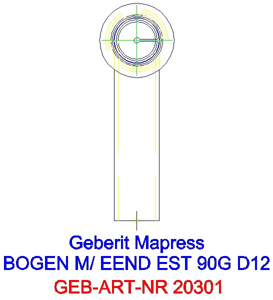 GE Mapress C-Stahl Bogen 90Gr mit Einschubende d12 verzinkt_20301_L