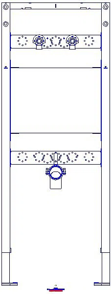 GE Duofix Element f. Ausgussbecken 130 cm, Wandarmatur AP_111450002_A