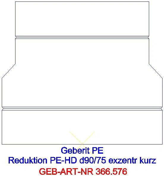 GE PE Reduktion exzentrisch kurz d90/75_366.576.16.1_L