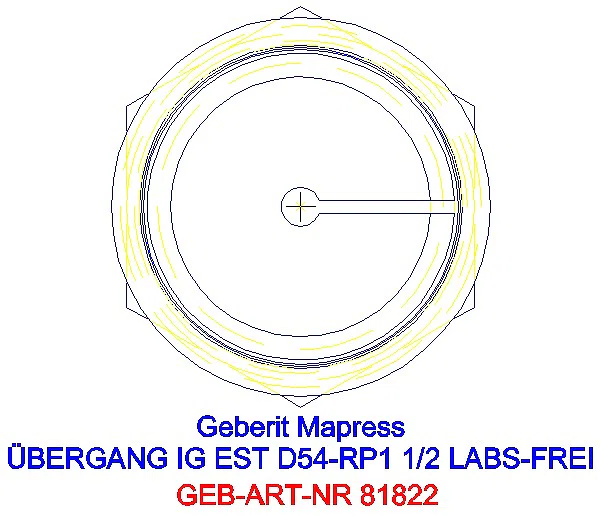 GE Mapress Edelstahl Übergang mit IG (LABS-frei) d54-Rp1 1/2_81822_L