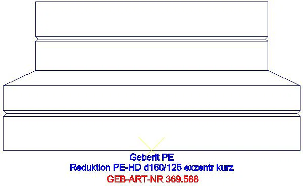 GE PE Reduktion exzentrisch kurz d160/125_369.588.16.1_L