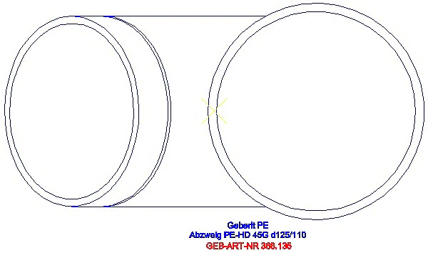 GE PE Abzweig 45Gr d125/110_368.135.16.1_G