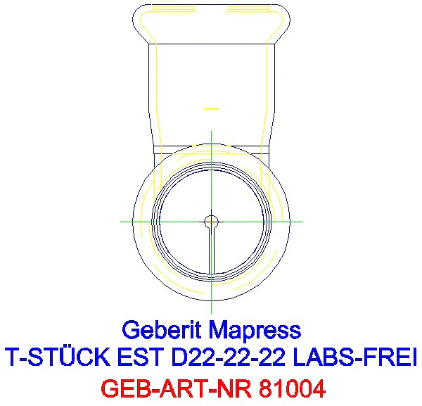GE Mapress Edelstahl T-Stück egal (LABS-frei) d22-22-22_81004_L